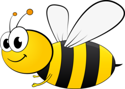 Kleine Biene als Zeichenfigur